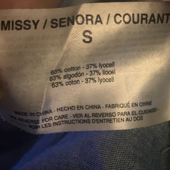 Gloria Vanderbilt Ashleigh Denim Casual Dress Adjust drawstring waist Women’s SM - Picture 3 of 8